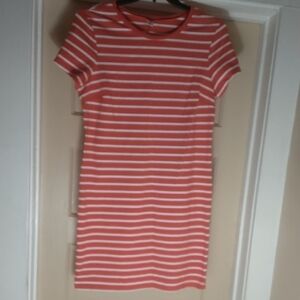 Striped Coral Dress